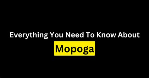 Mopoga – Everything You Need To Know About Mopoga